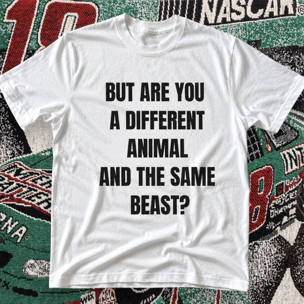 Different Animal Beast Graphic Tee White Unisex